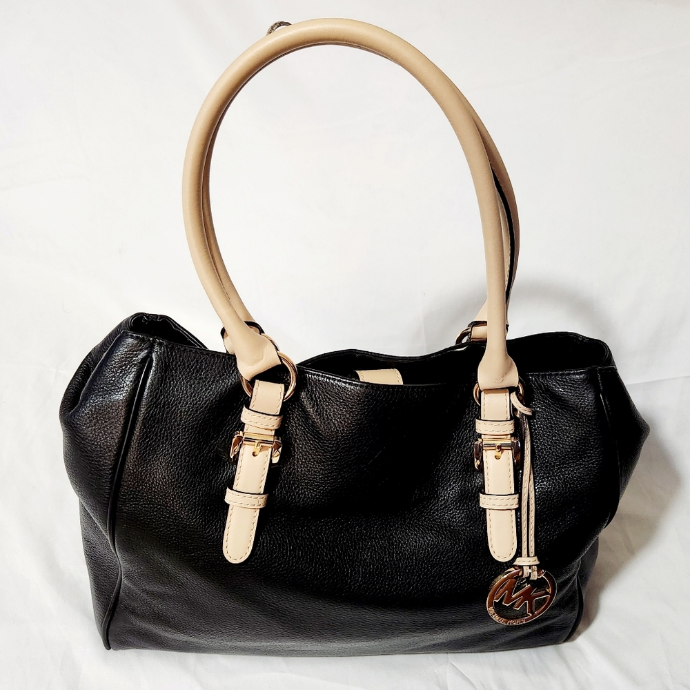 Michael Kors Jet Set Saffiano Shoulder Tote Bag Black - Picture 5 of 14